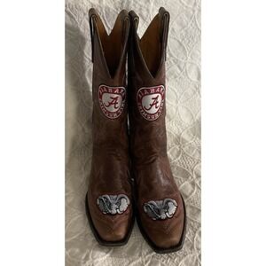 Gameday Alabama Crimson Tide Cowboy Boots Size 8 1/2 Mexico Men's